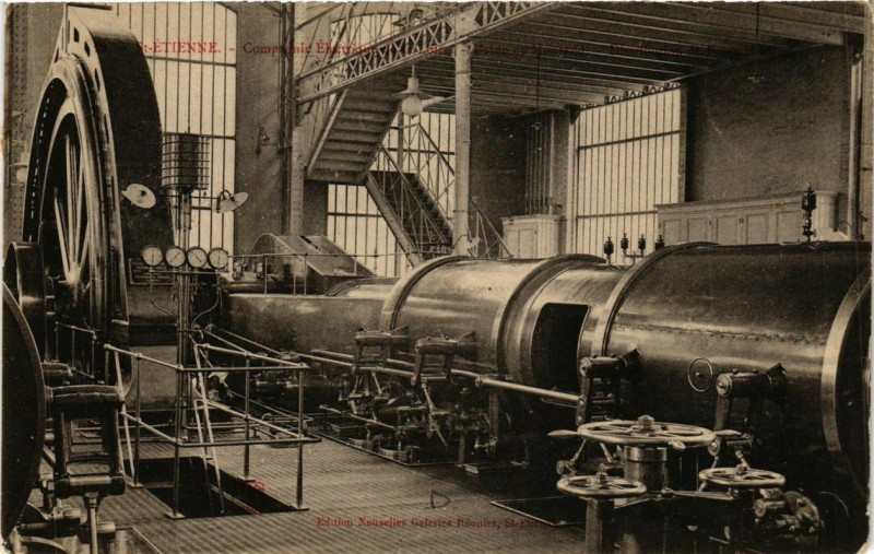 Carte postale ancienne Saint-Etienne Usine de Montand Distribution de Force