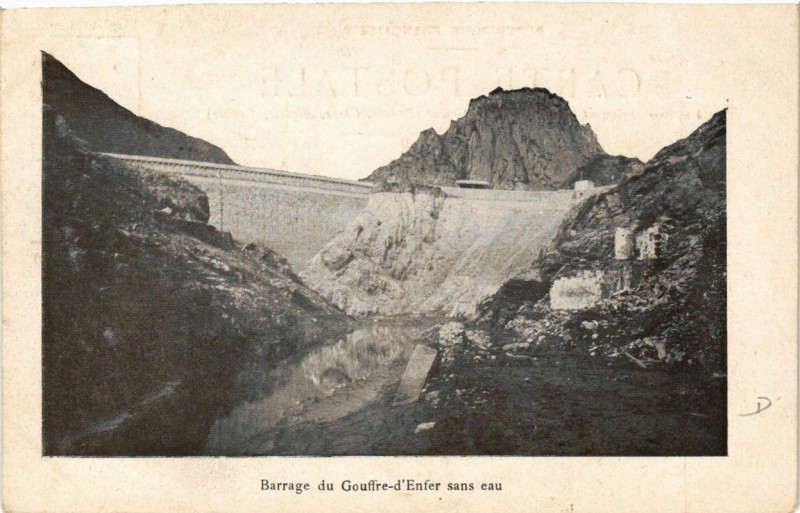 Carte postale ancienne Saint-Etienne sans Eau Barrage du Gouffre-d'Enfer
