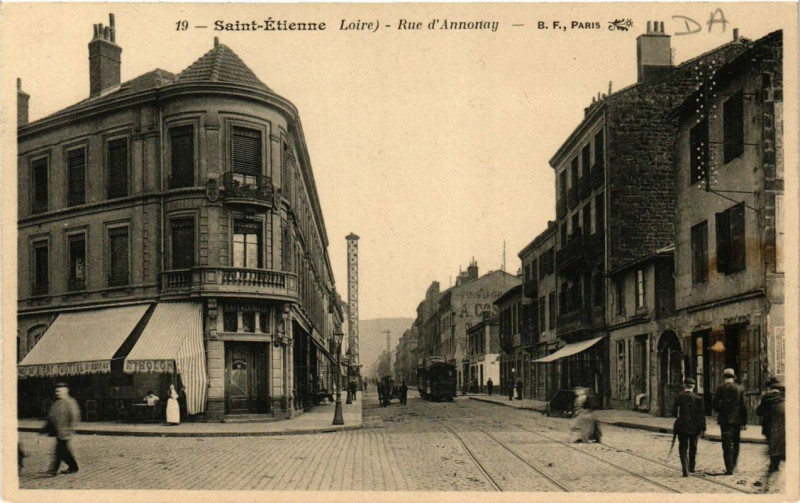 Carte postale ancienne Saint-Etienne Rue d'Annonay