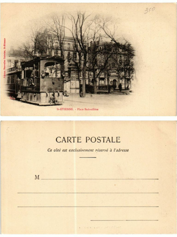 Carte postale ancienne Saint-Etienne Place Badouillere