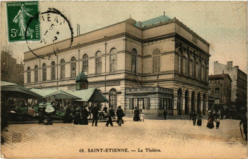 Carte postale ancienne Saint-Etienne Le Theatre
