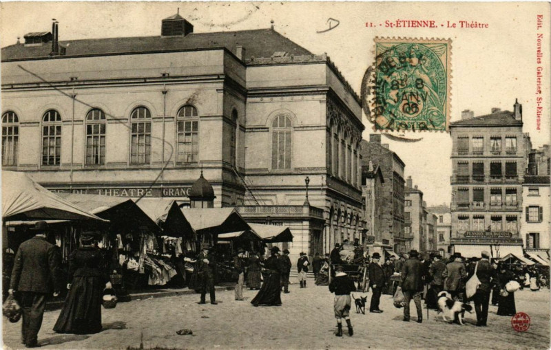 Carte postale ancienne Saint-Etienne Le Theatre