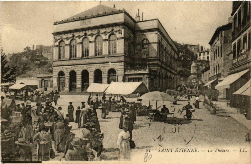 Carte postale ancienne Saint-Etienne Le Theatre