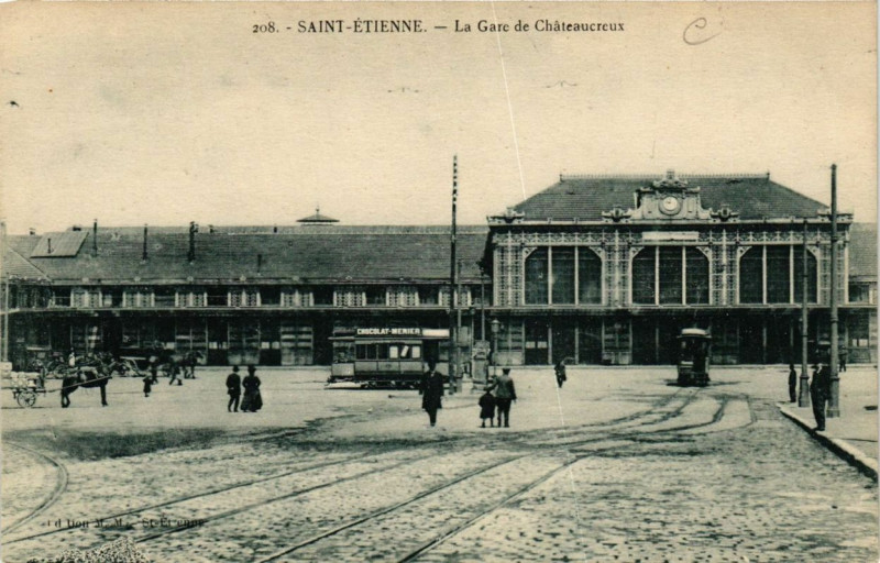 Carte postale ancienne Saint-Etienne La Gare de Chateaucreux