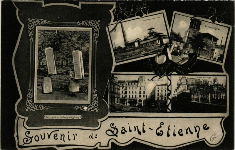 Carte postale ancienne Souvenir de Saint-Etienne