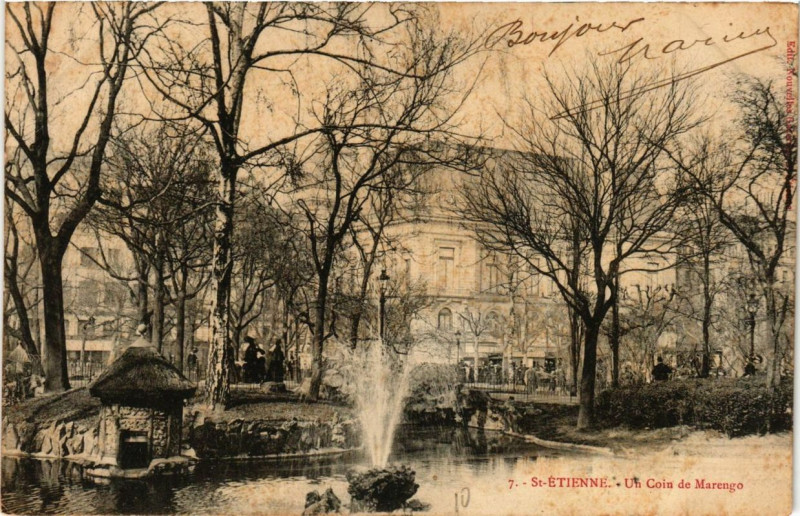 Carte postale ancienne Saint-Etienne Un coin de Marengo