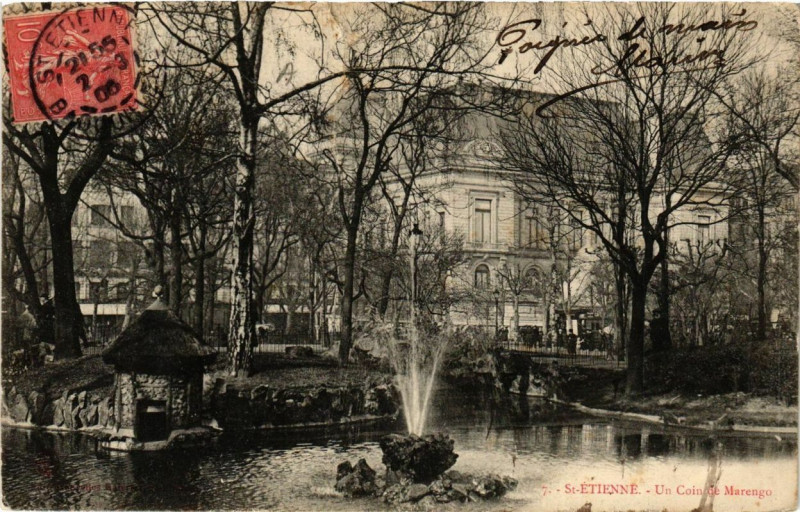 Carte postale ancienne Saint-Etienne Un coin de Marengo