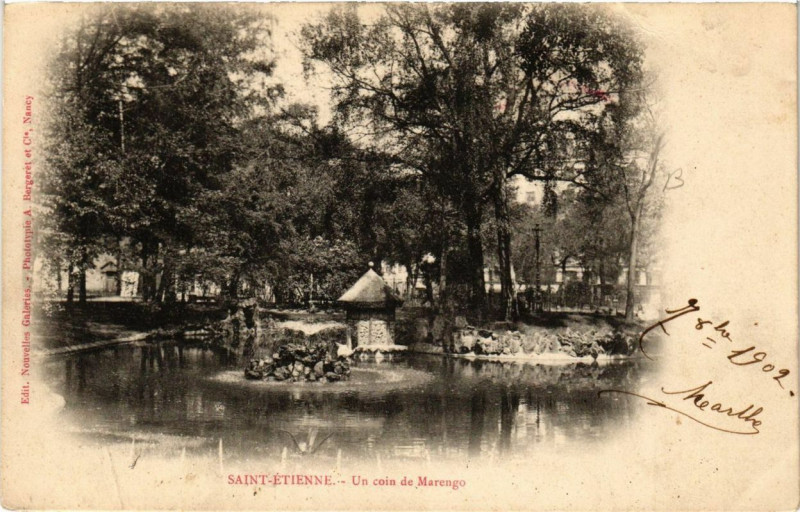 Carte postale ancienne Saint-Etienne Un coin de Marengo