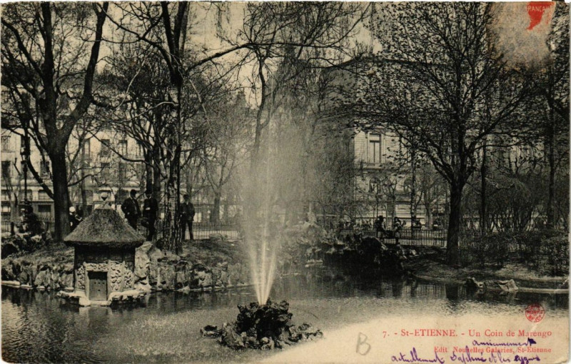 Carte postale ancienne Saint-Etienne Un coin de Marengo