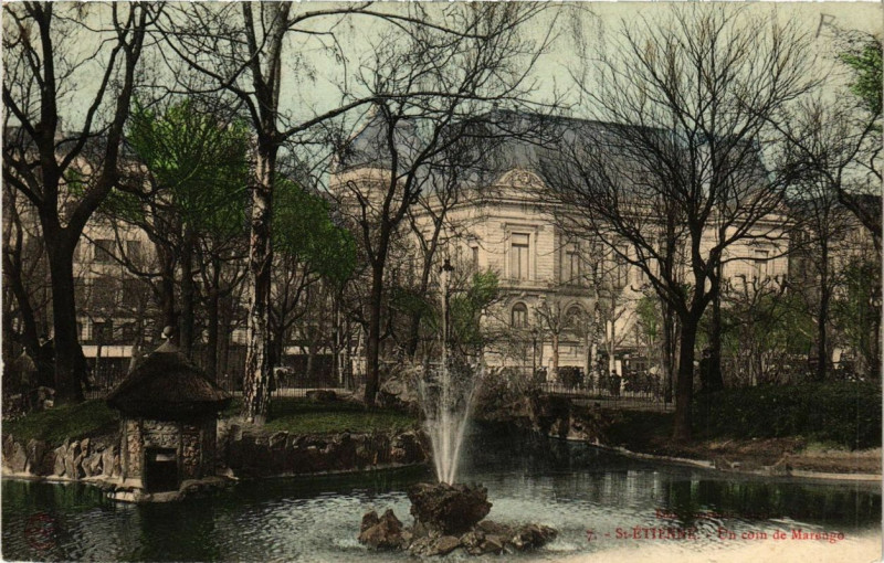 Carte postale ancienne Saint-Etienne Un coin de Marengo