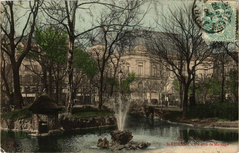 Carte postale ancienne Saint-Etienne Un coin de Marengo