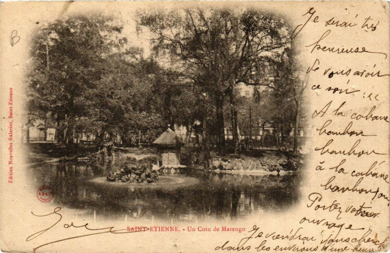 Carte postale ancienne Saint-Etienne Un coin de Marengo
