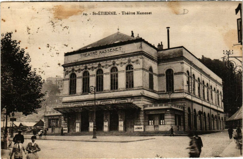 Carte postale ancienne Saint-Etienne Theatre Massenet