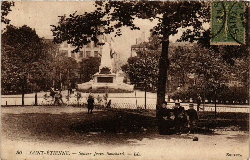 Carte postale ancienne Saint-Etienne Square Jovin-Bouchard