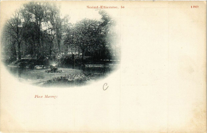 Carte postale ancienne Saint-Etienne Place Marengo