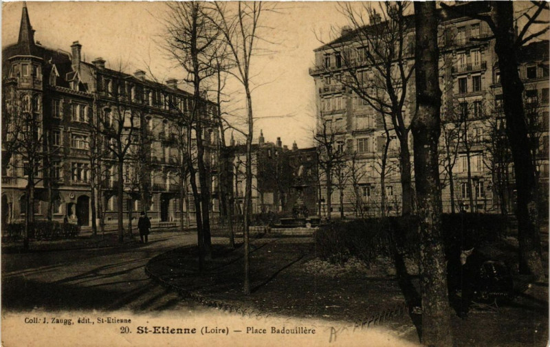 Carte postale ancienne Saint-Etienne Place Badouillere `
