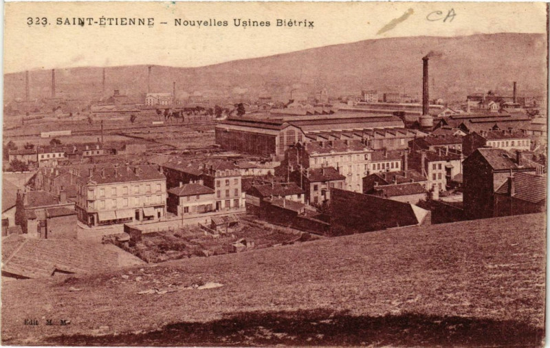 Carte postale ancienne Saint-Etienne Nouvelles Usines Bietrix