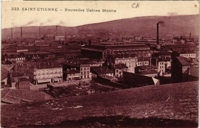 Carte postale ancienne Saint-Etienne Nouvelles Usines Bietrix