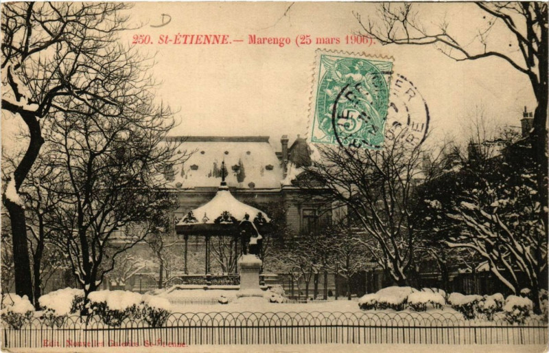 Carte postale ancienne St-Etienne Marengo 25 Mars 1906 à Mars