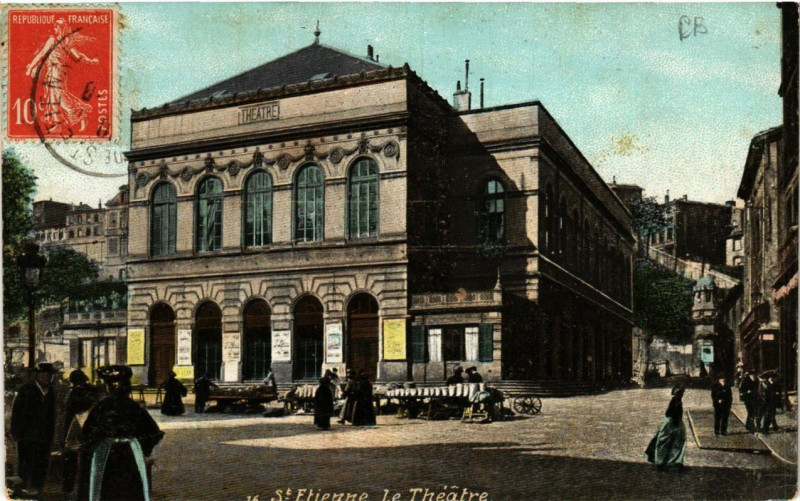 Carte postale ancienne Saint-Etienne Le Theatre