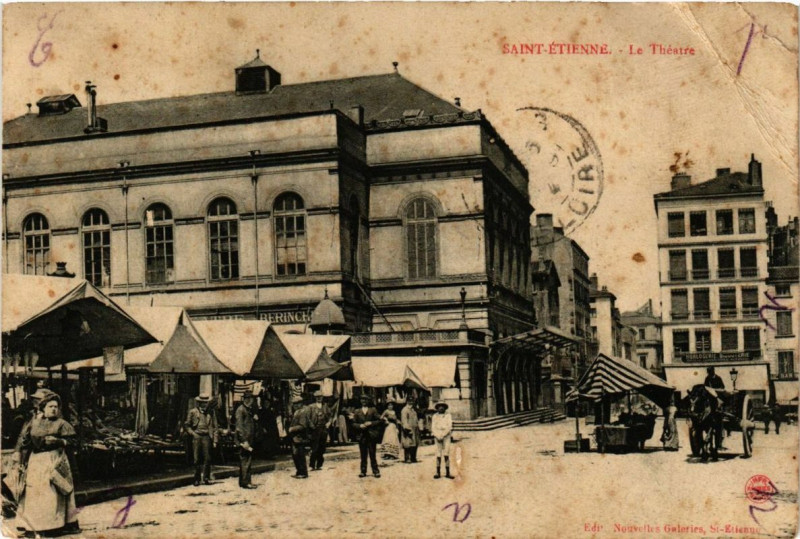 Carte postale ancienne Saint-Etienne Le Theatre