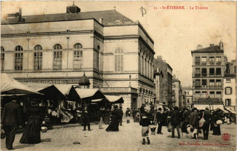 Carte postale ancienne Saint-Etienne Le Theatre
