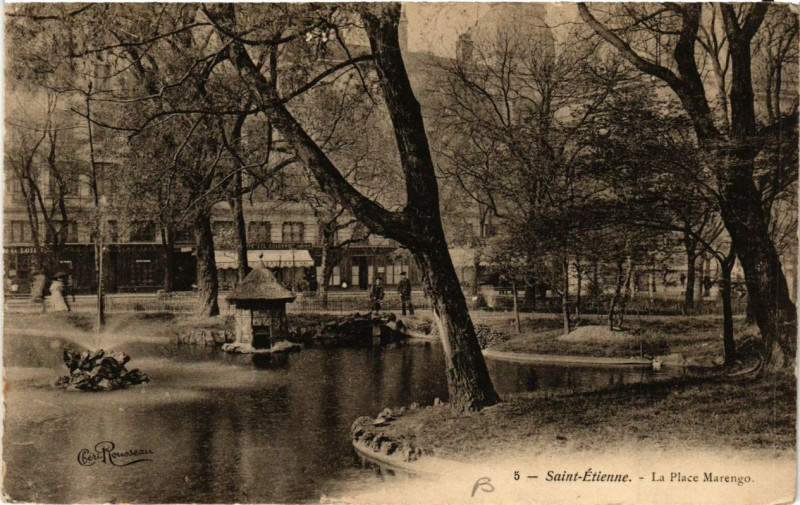 Carte postale ancienne Saint-Etienne La Place Marengo