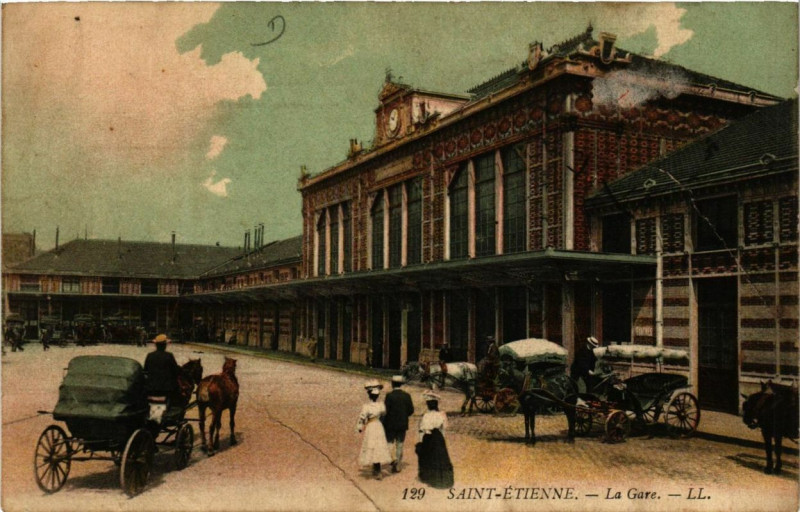Carte postale ancienne Saint-Etienne La Gare