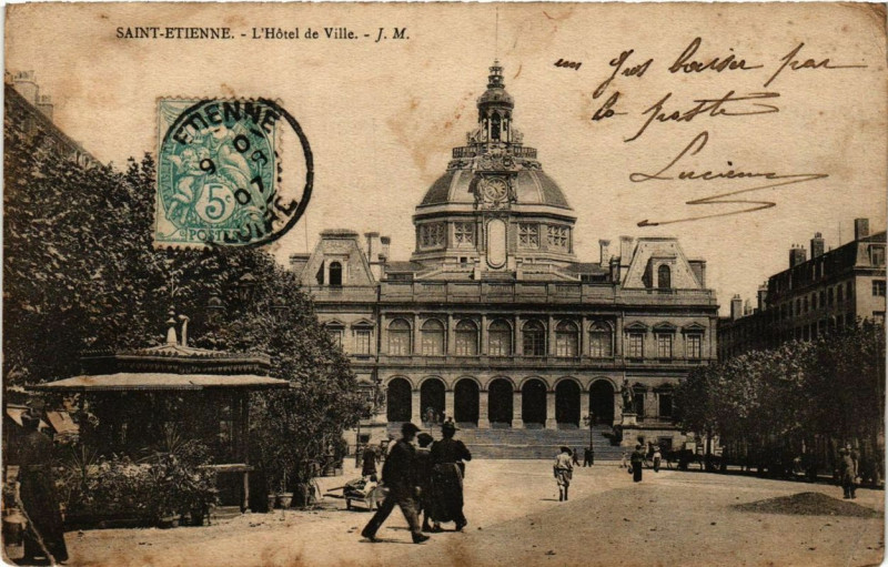 Carte postale ancienne Saint-Etienne L'Hotel de Ville