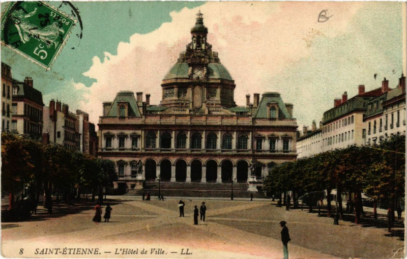 Carte postale ancienne Saint-Etienne L'Hotel de Ville