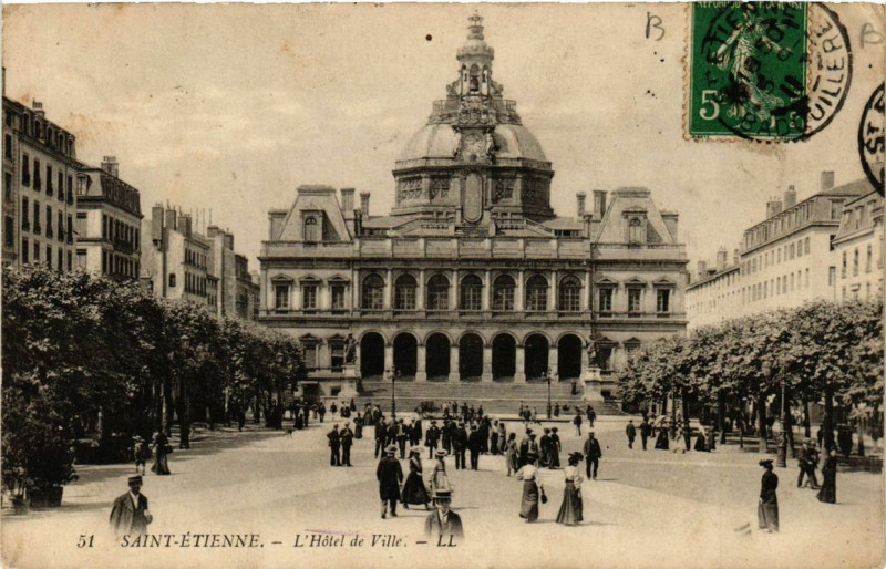 Carte postale ancienne Saint-Etienne L'Hotel de Ville