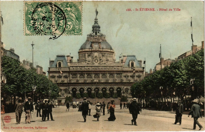 Carte postale ancienne Saint-Etienne Hotel de Ville