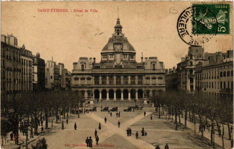 Carte postale ancienne Saint-Etienne Hotel de Ville
