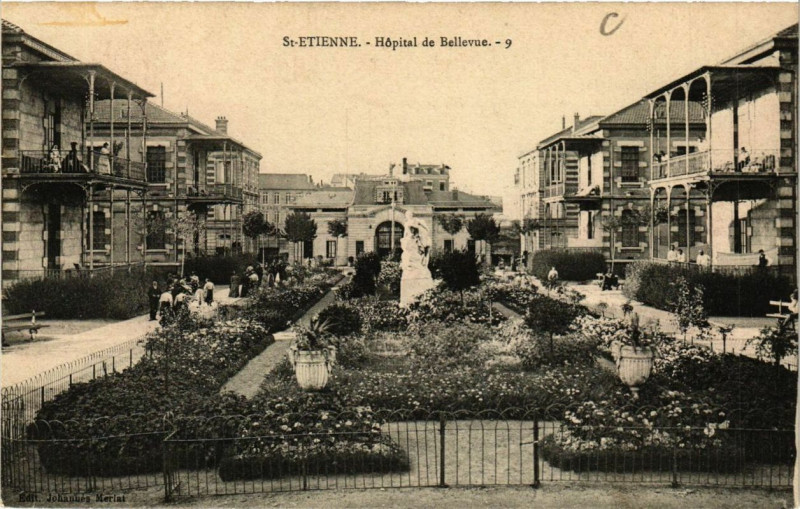 Carte postale ancienne Saint-Etienne Hopital de Bellevue