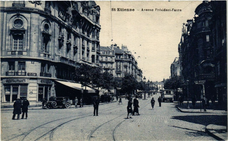 Carte postale ancienne Saint-Etienne Avenue President Faure