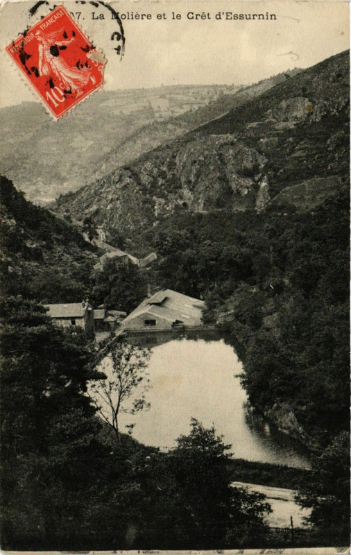 Carte postale ancienne La Moliere et le Cret d'Essurnin