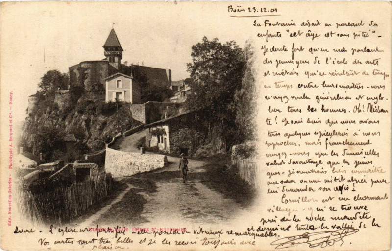 Carte postale ancienne Coen - prés Saint-Etienne
