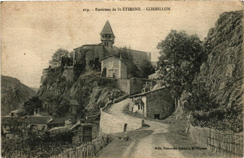 Carte postale ancienne Environs de Saint-Etienne - Cornillon