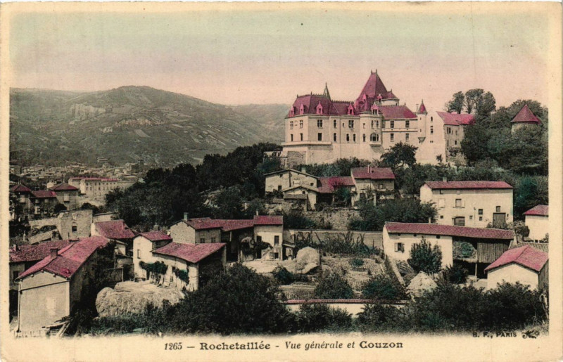 Carte postale ancienne Rochetaillee - Vue générale et Couzon à Roche