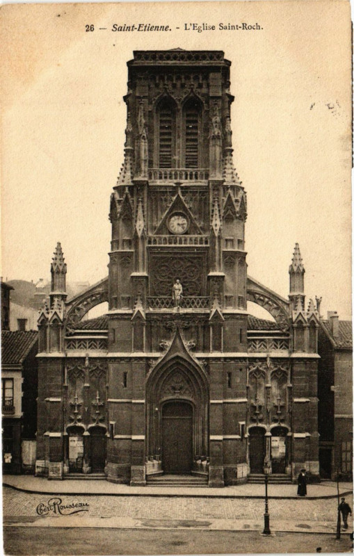 Carte postale ancienne Saint-Etienne - L'Eglise Saint-Roch à Saint-Étienne