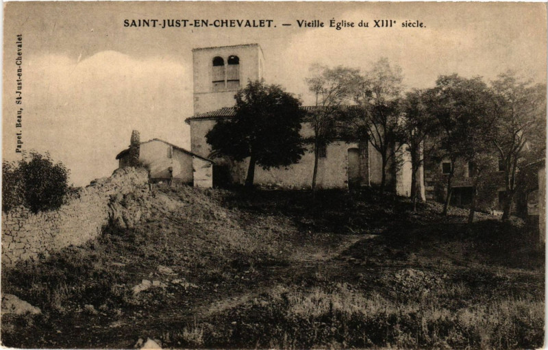 Carte postale ancienne Saint-Just-en-Chevalet - Vieille Eglise du Xiii siécle à Saint-Just-en-Chevalet