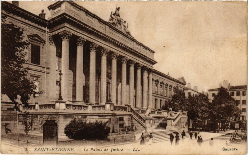Carte postale ancienne Saint-Etienne - Le Palais de Justice à Saint-Étienne