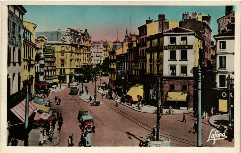 Carte postale ancienne Saint-Etienne - Place du Peuple à Saint-Étienne