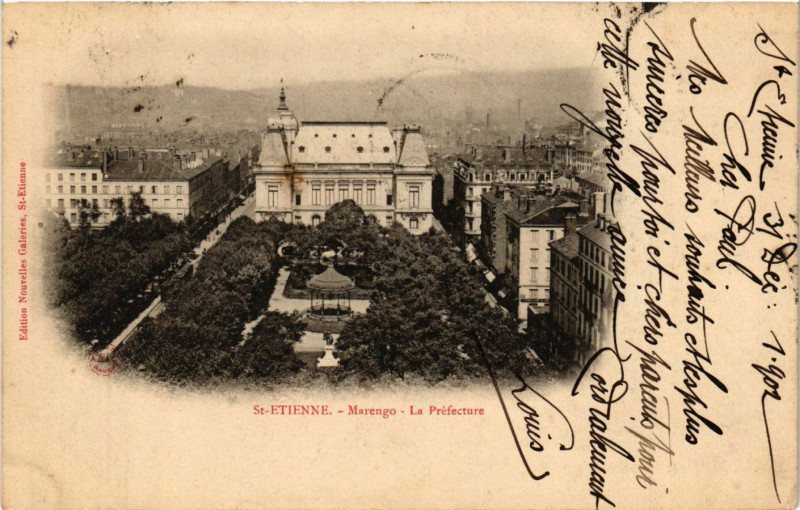 Carte postale ancienne Saint-Etienne - Marengo - La Préfecture à Saint-Étienne