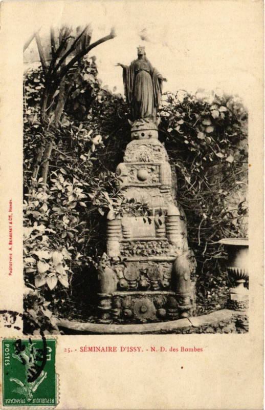 Carte postale ancienne Séminaire d'Issy - N.-D. des Bombes
