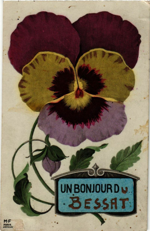Carte postale ancienne Un Bonjour du Bessat