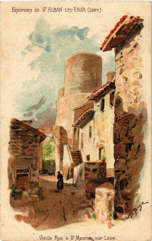 Carte postale ancienne Environs de Saint-Alban-les-Eaux à Saint-Alban-les-Eaux