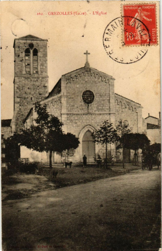 Carte postale ancienne Grezolles - L'Eglise à Grézolles