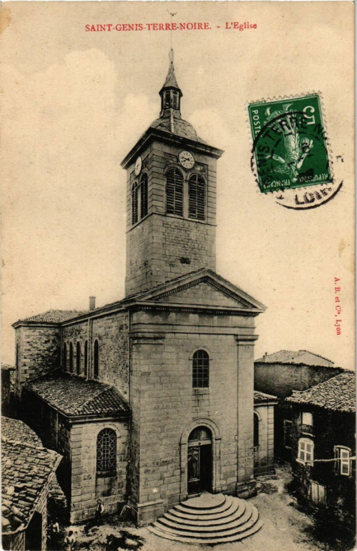 Carte postale ancienne Saint-Genis-Terre-Noire - L'Eglise
