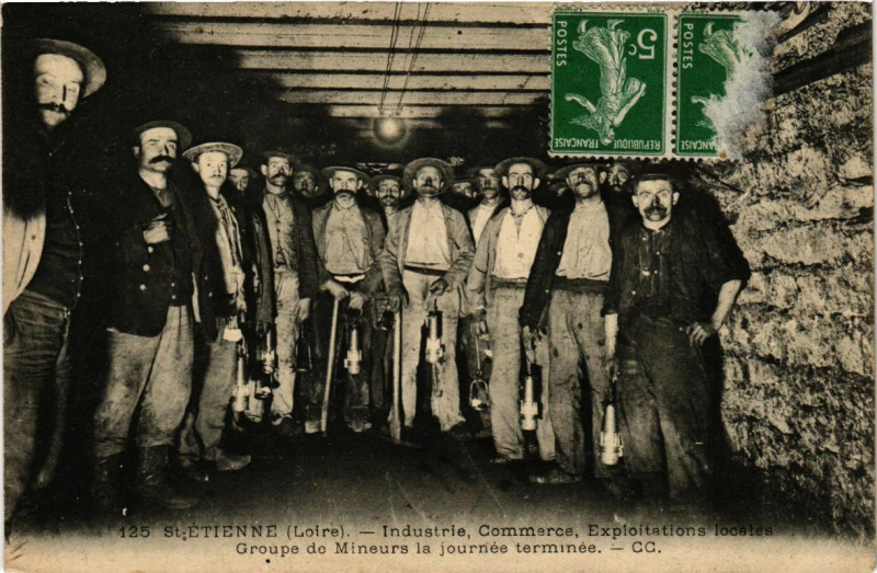 Carte postale ancienne Saint-Etienne - Industrie Commerce Explotations locales à Saint-Étienne
